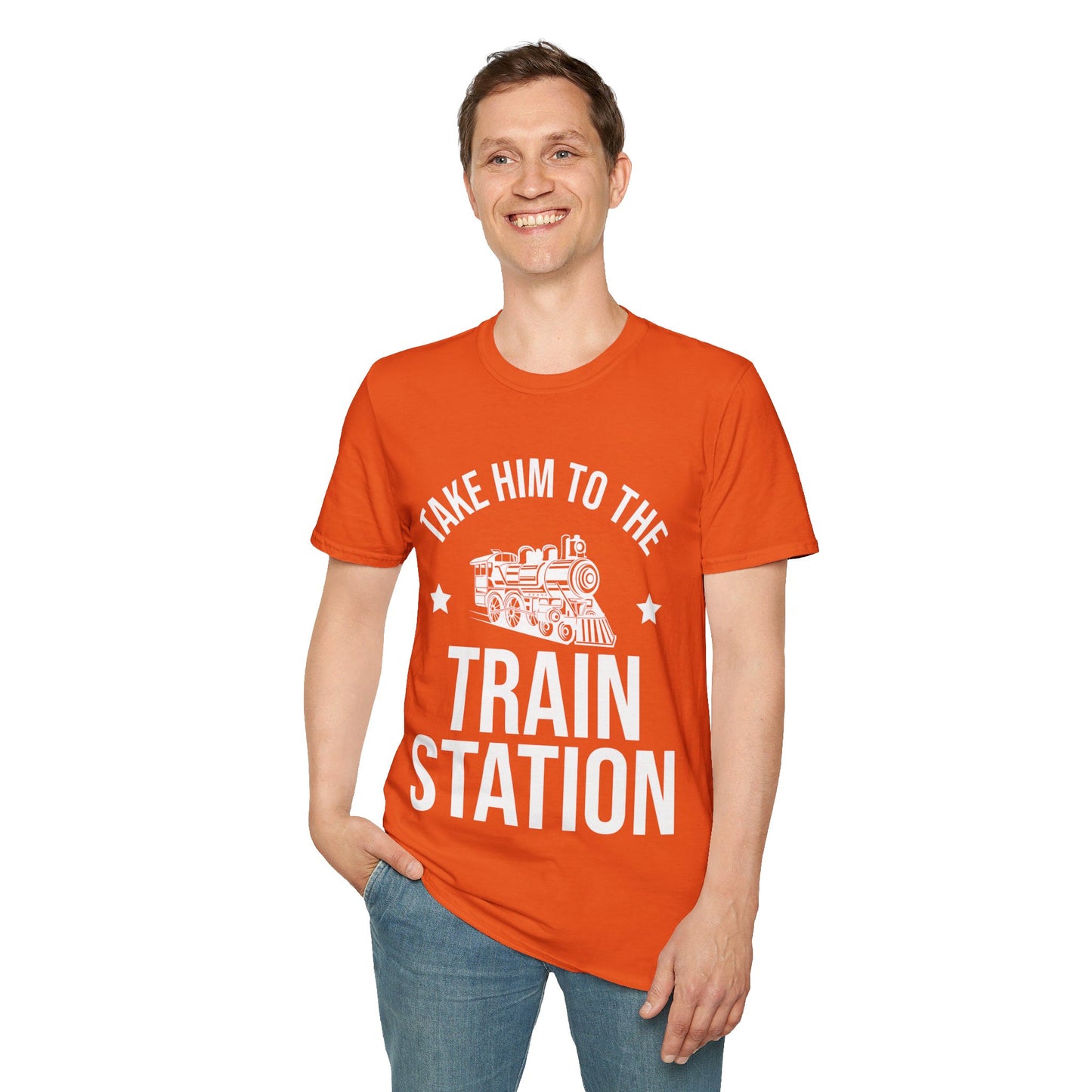 Take Him To The Train Station Platform T-Shirt Men Women