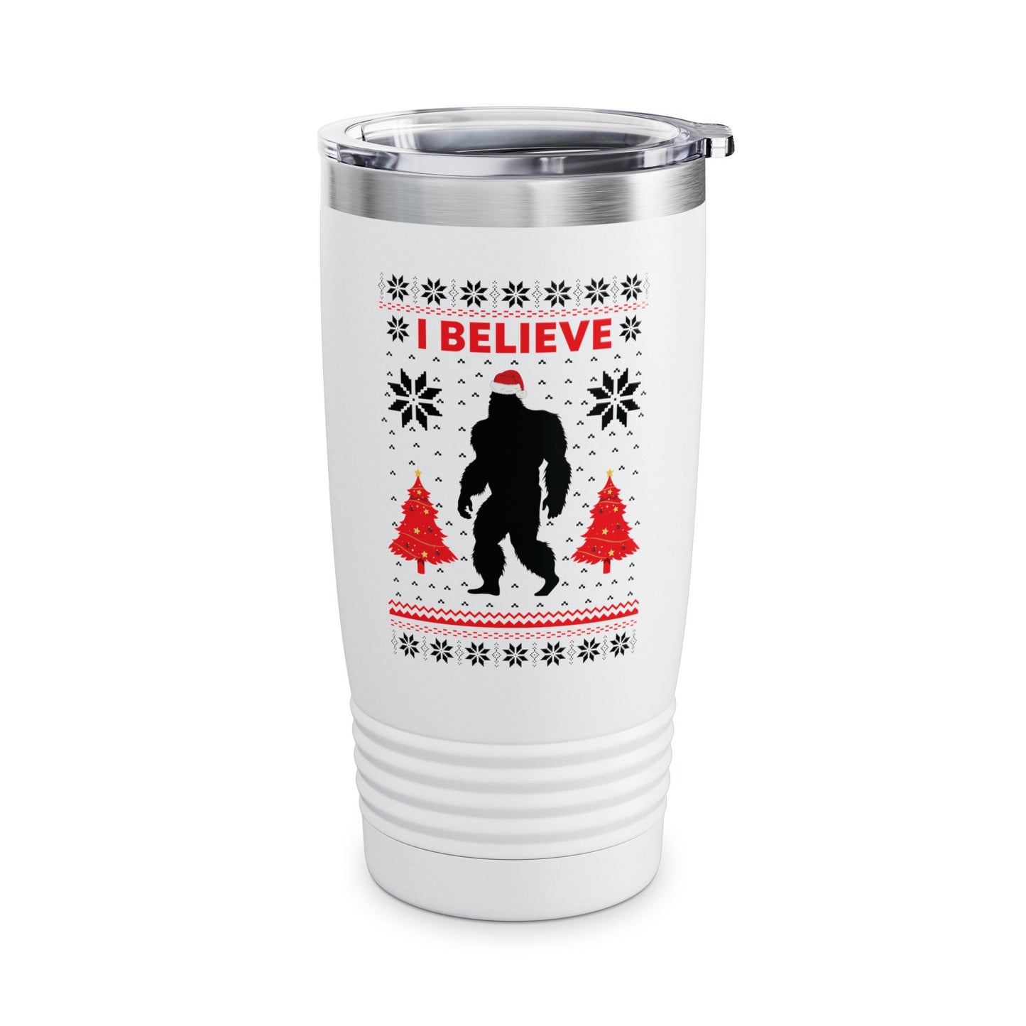 I Believe Sasquatch Big Foot Ugly Funny X-mas Holiday Christmas Jumper Tumbler