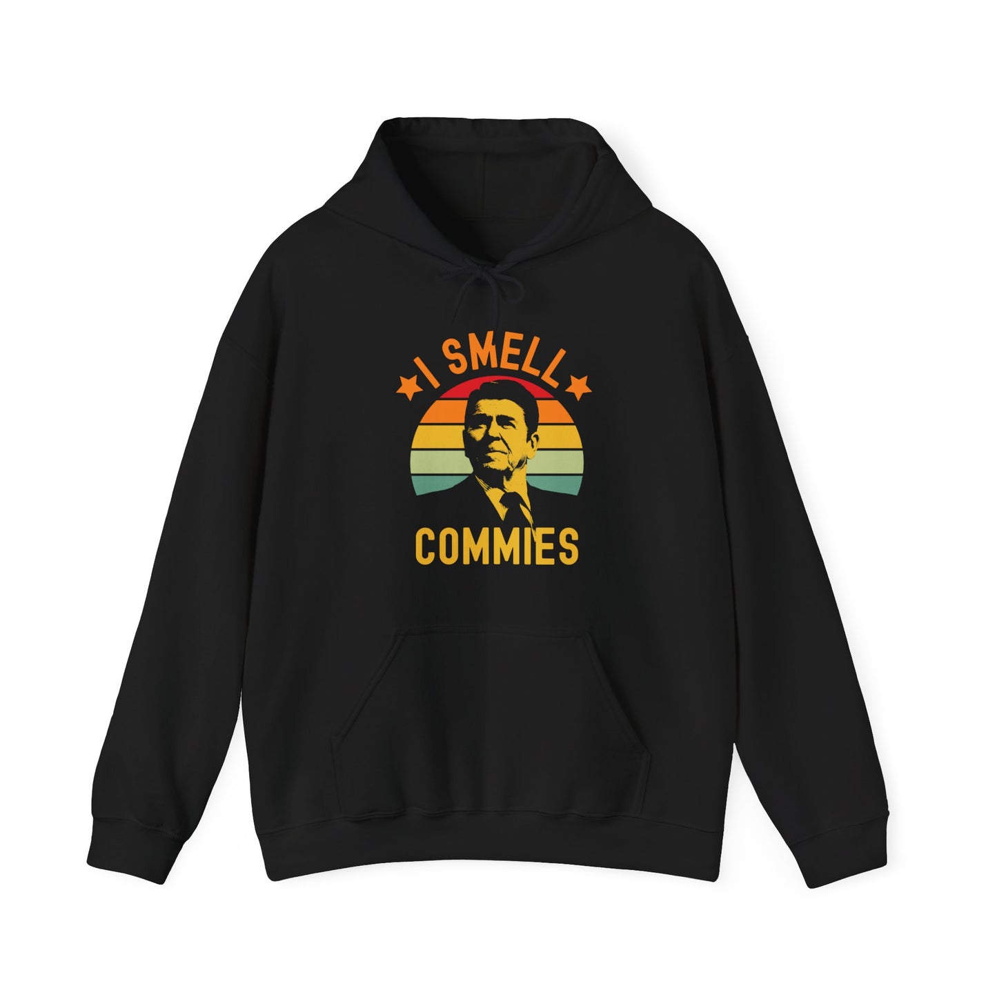 Funny Ronald Reagan I Smell Commies Political Humor Reagan President Hoodie For Men Women