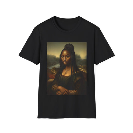Black Mona Lisa African American Black History Month Funny T-Shirt
