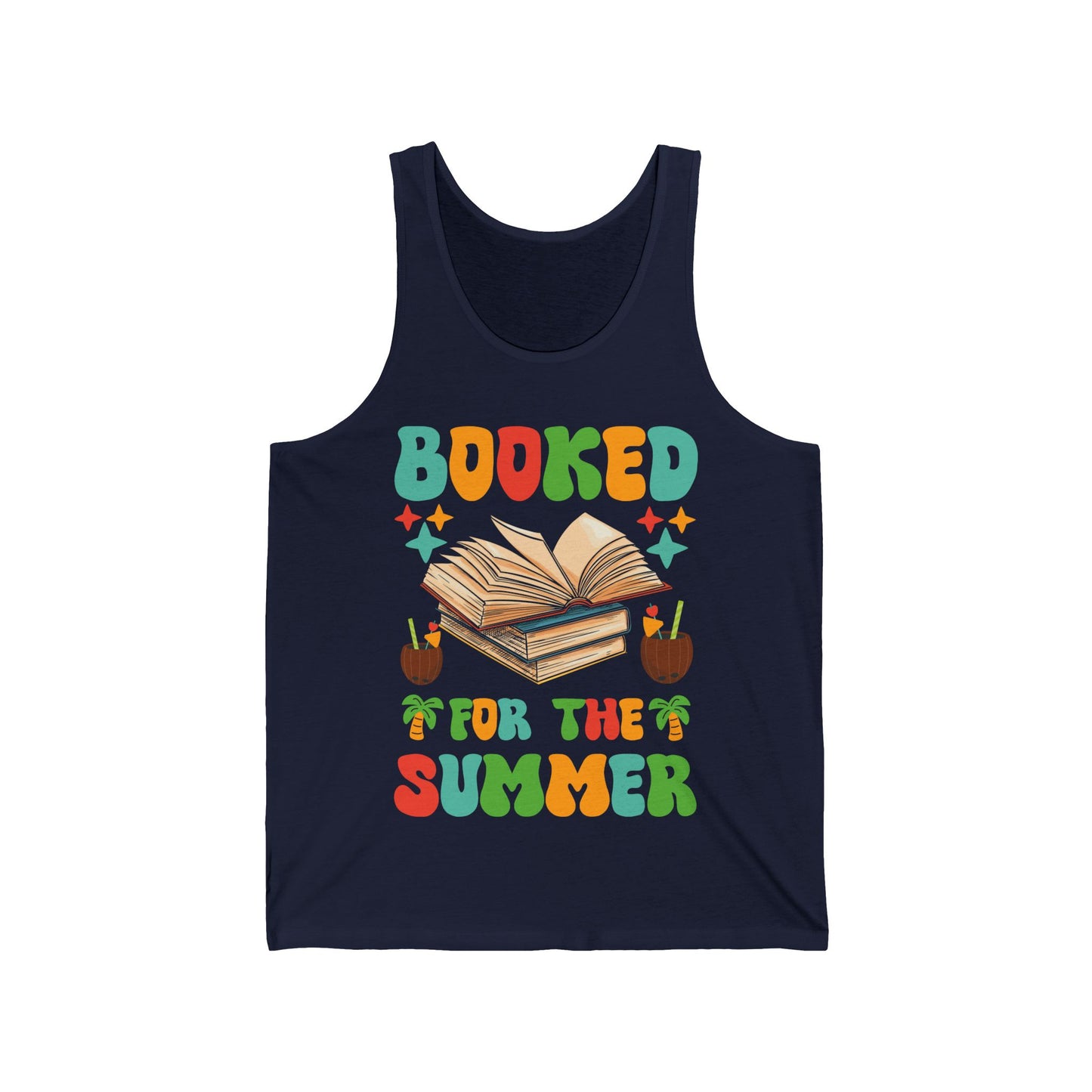 Funny Booked for the Summer Bookish Book Lover Tank Top For Men Women Kids Tank Top