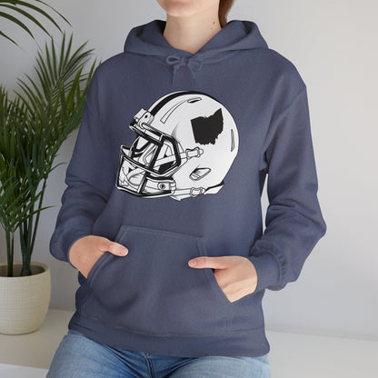 Vintage Football Helmet Hoody State of Ohio American Football Distressed Hoodie Men Women