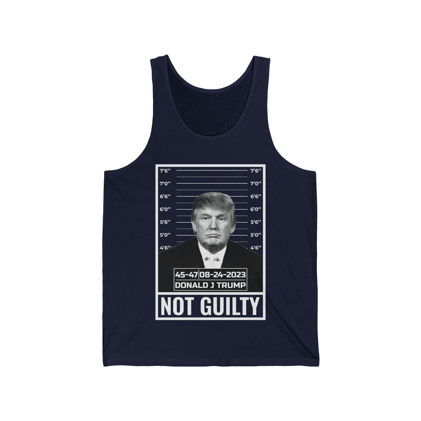 Donald Trump Police Mugshot Not Guilty President Legend 45 47 Tank Top For Men Women