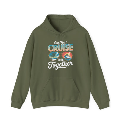 Our First Cruise 2026 Together Cute Matching Couples Cruise Hoodie For Men Women