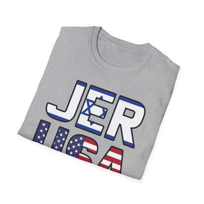 Jerusalem City USA Israel Flag Jewish Support Jerusalem T-Shirt for Men Women