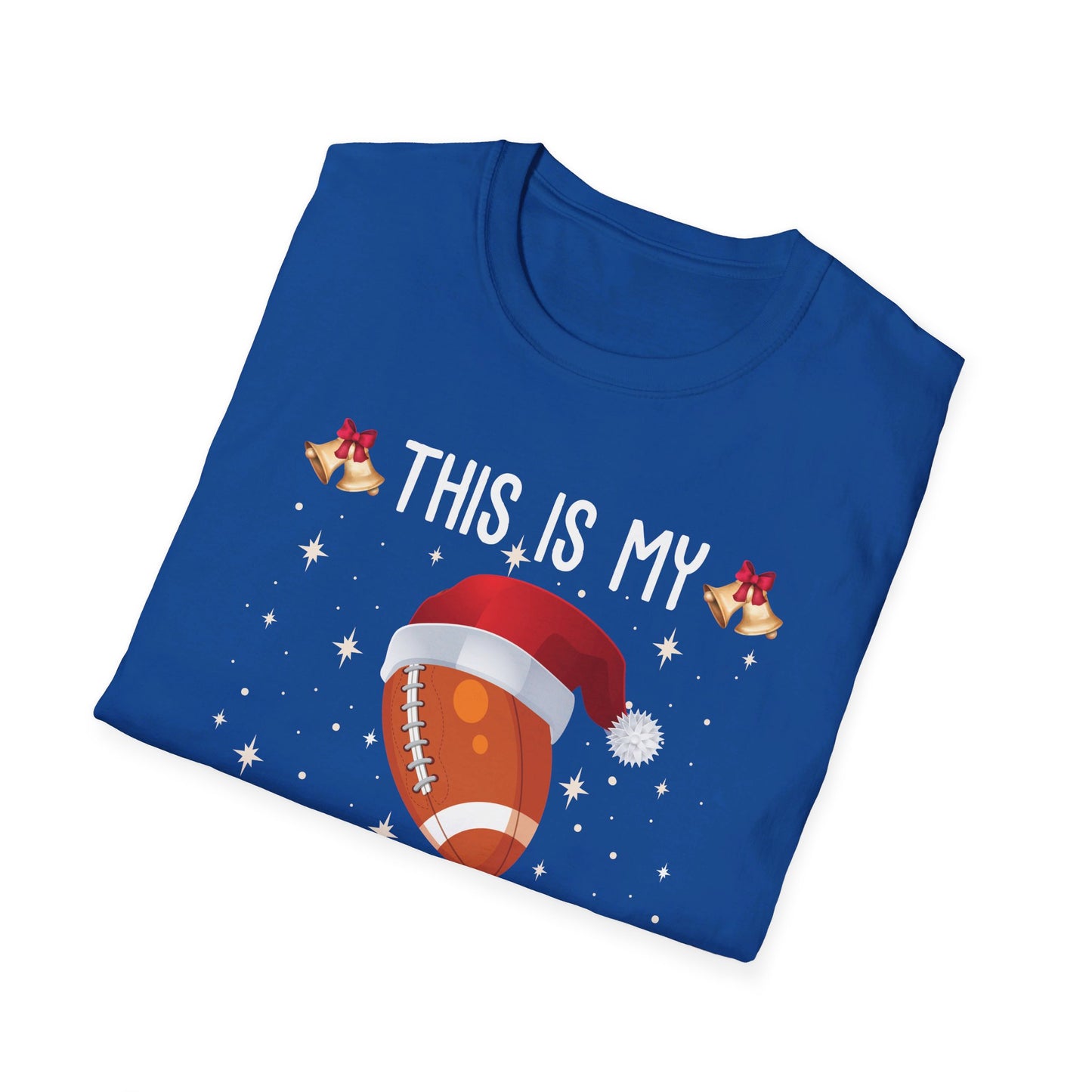 Funny This Is My Christmas Pajama Shirt Gift For Football Lover Xmas T-Shirt Men Women