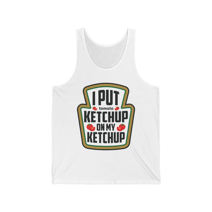 Funny Tomato Katchup Halloween Tank Tops I Put Ketchup On My Ketchup Tank Tops