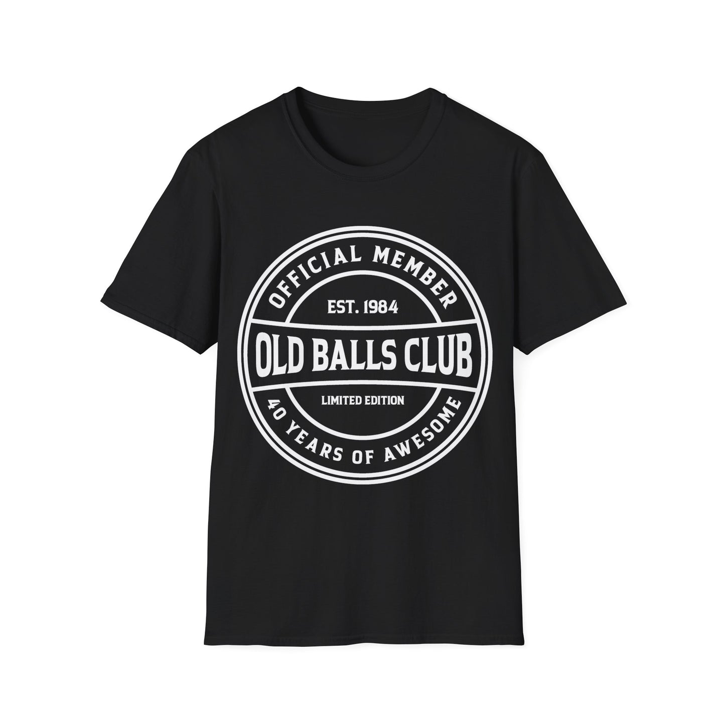 Mens Old Balls Club 40 Years Awesome Forty 40th Birthday Farthers Day T-Shirt