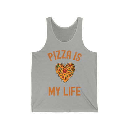 Funny Pizza is My Life Food Lovers Foodie Tank Tops For Men Women