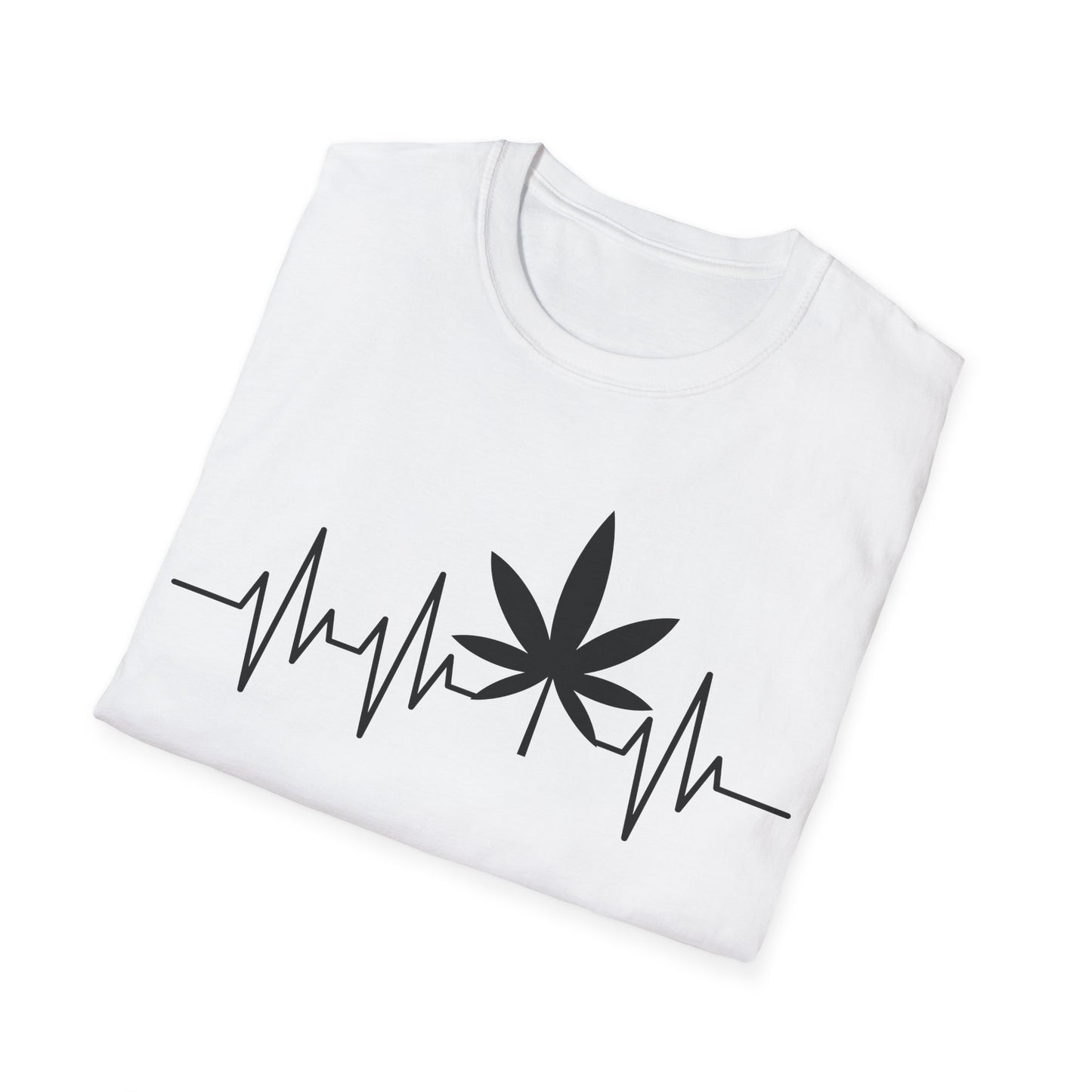 Funny Weed Cannabis Marijuana Leaf Heartbeat Stoner Tie Dye T-Shirt For Men Women T-Shirt