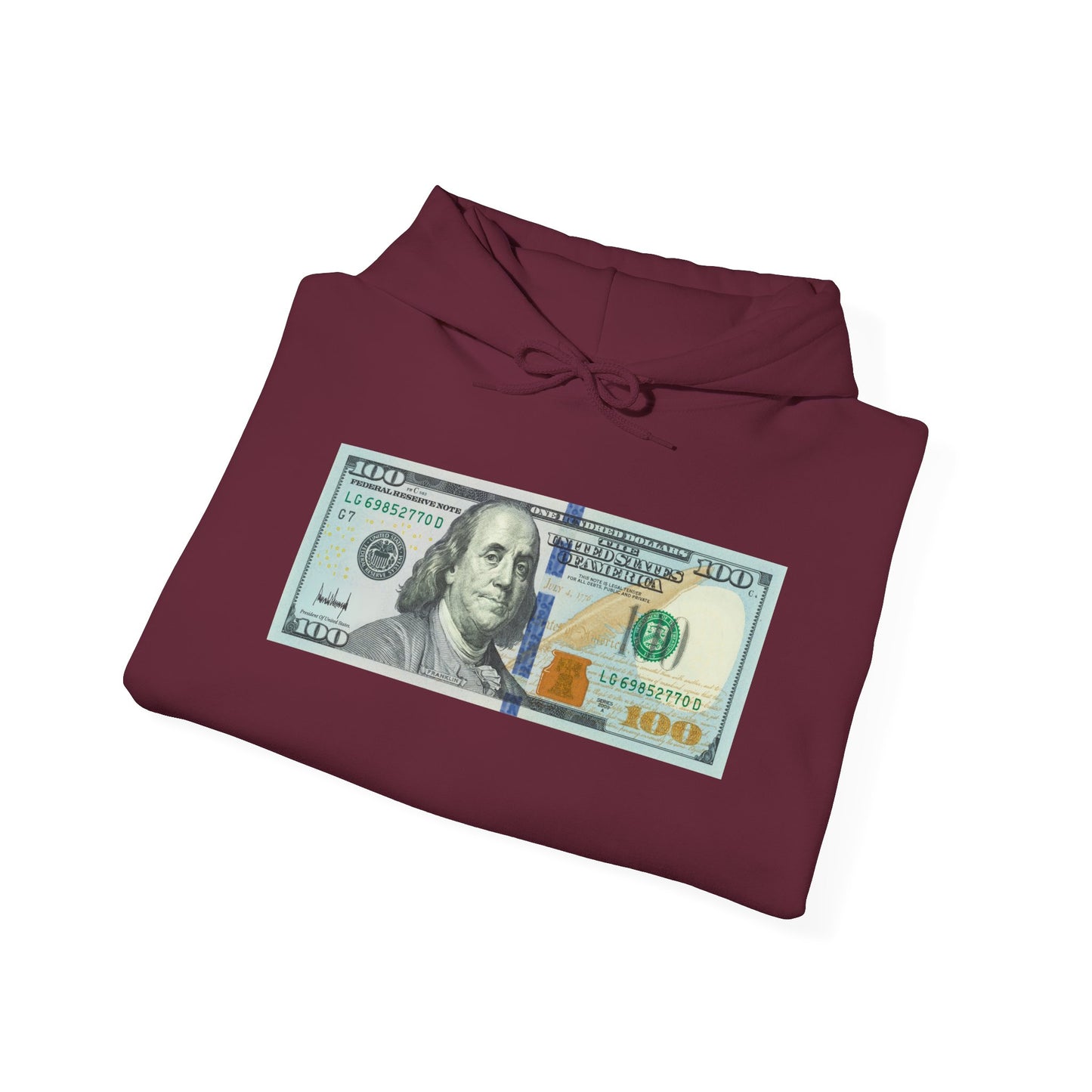 Funny Pro Trump 100 Dollar Bill Donald Trump Signature 4th of July American Patriot Support Trump Gift Hoodie