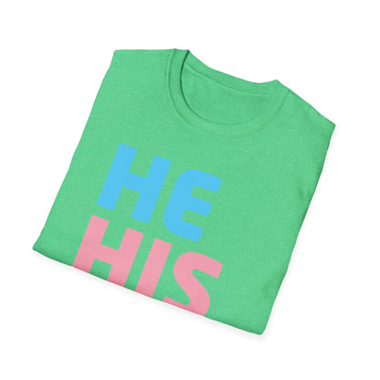 His He Him Respect My Pronouns Transgender LGBTQ Pride Tshirt