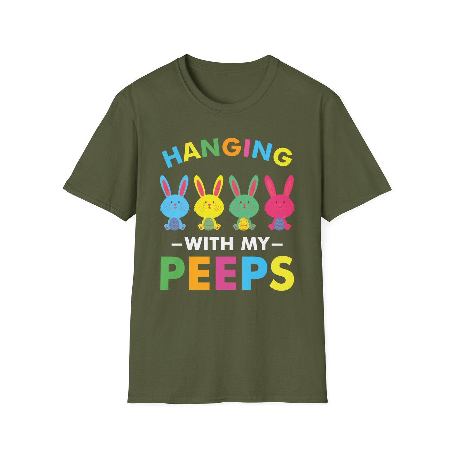 Funny Hangin with My Peeps Marshmallow Cute Happy Easter T-Shirt