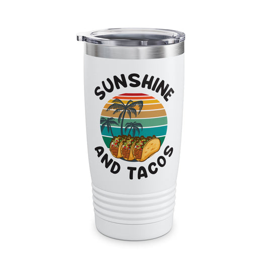 Sunshine And Tacos Taco Lovers Foodie Food Beach Tumbler Men Women