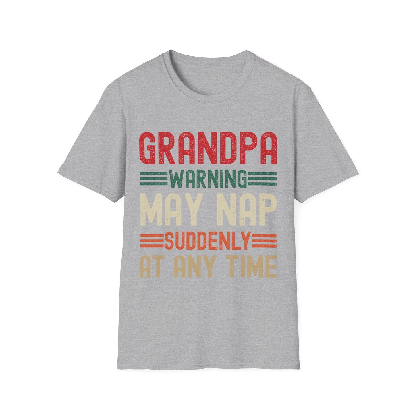 Funny Men Grandpa Warning May Nap Suddenly at Any Time Vintage Father Day