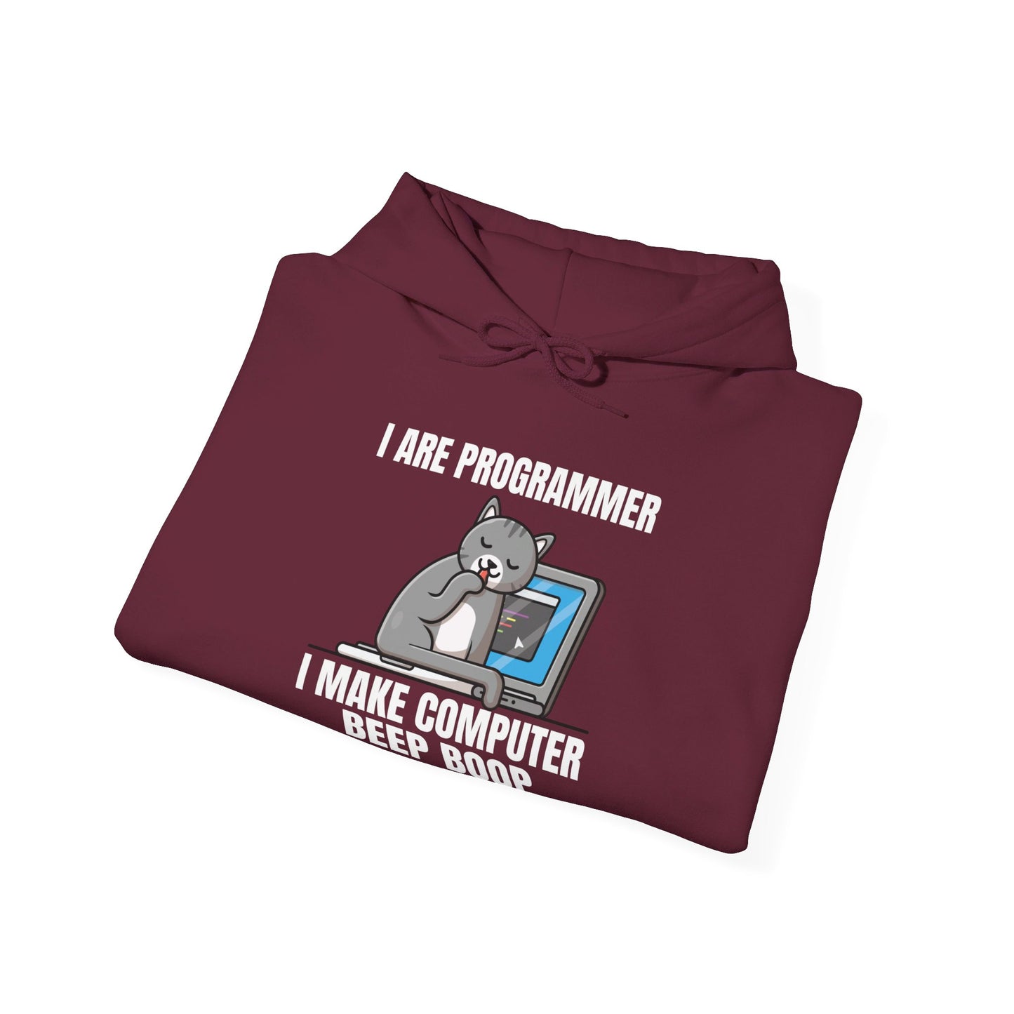 Funny I Are Programmer I Make Computer Beep Boop Cute Cat Hoodie For Men Women Hoodie