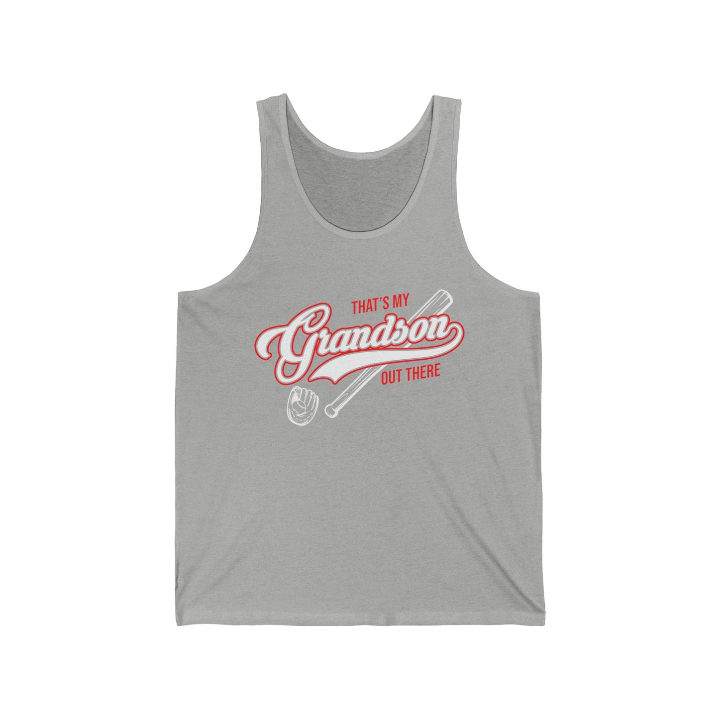 Thats My Grandson Out There Baseball Grandma Mothers Day Fathers Day Tank Tops