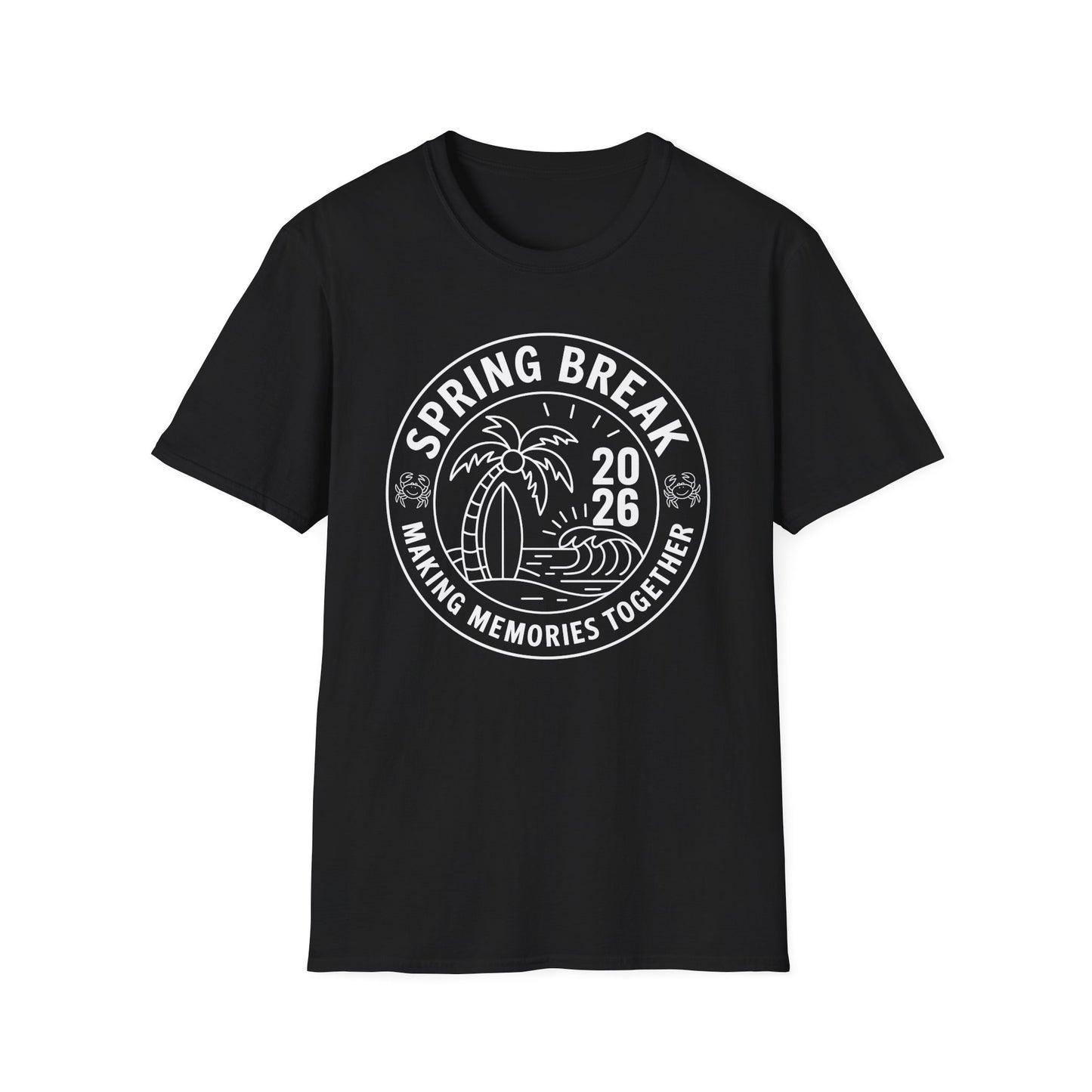 Funny Spring Break Squad Crew Vintage 2026 Beach Palm Family Trip T-Shirt