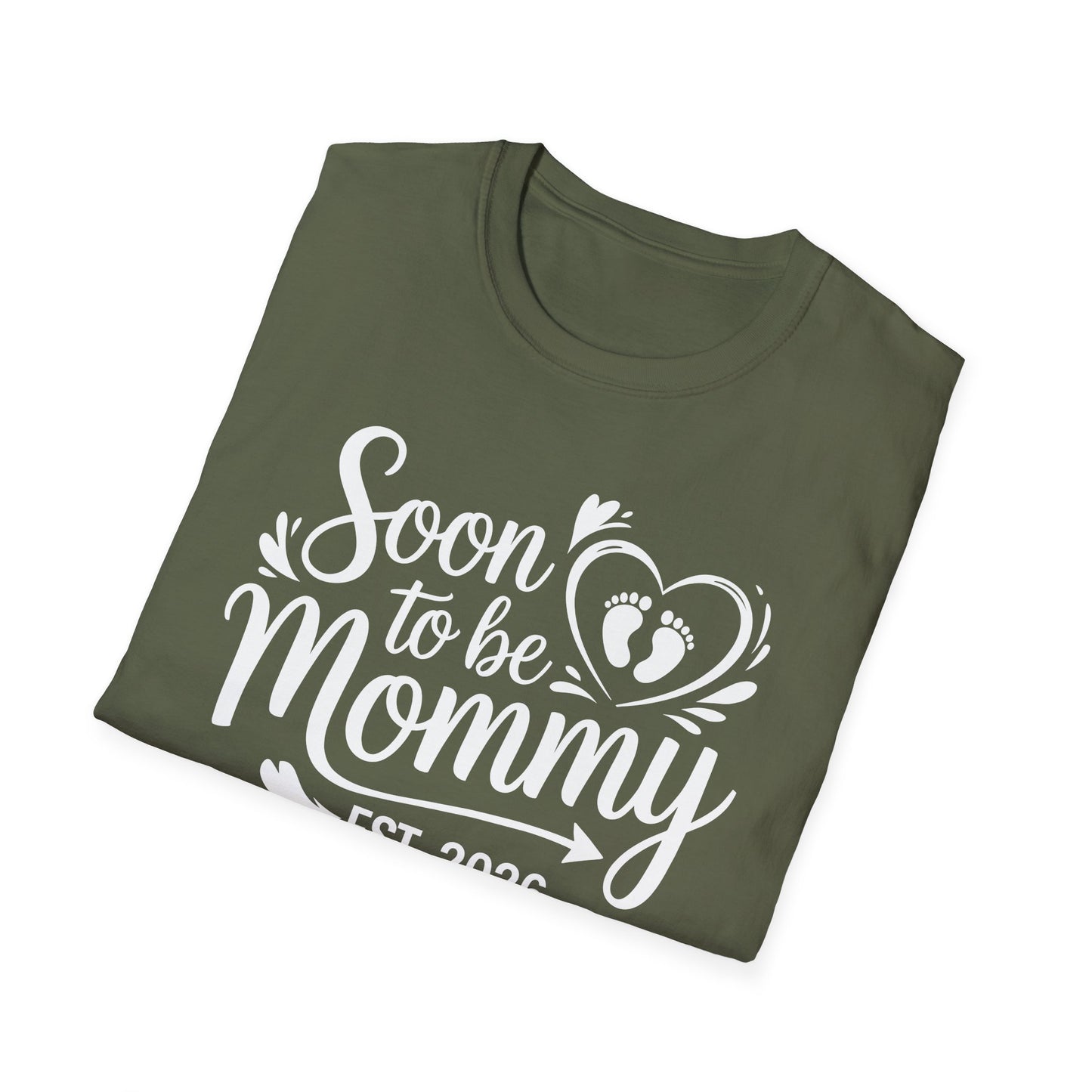 Funny Soon to be Mommy 2026 Mother's Day First Time Mom Pregnancy T-Shirt For Women