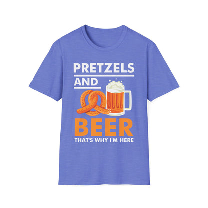 Funny Pretzels & Beer That's Why I'm Here Oktoberfest T-Shirt Men Women