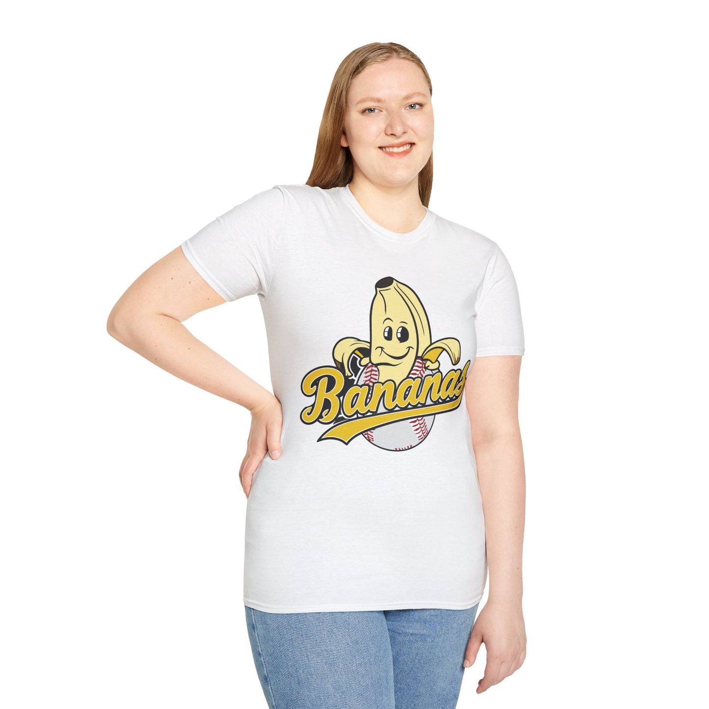 Funny Let's Go Bananas Baseball T-Shirt For Baseball Lovers Men Women T-Shirt