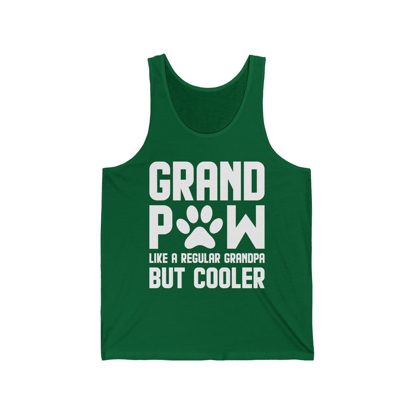 Funny Grandpaw Like Regular Grandpa But Cooler Fathers Day Dog Lovers Paw Grandpa Tank Top For Men Travelers