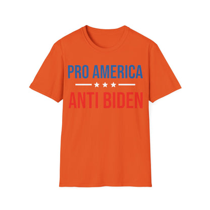 Pro America Anti Biden Flag Impeach Joe Biden Anti-Biden 8646 T-Shirt Men Women