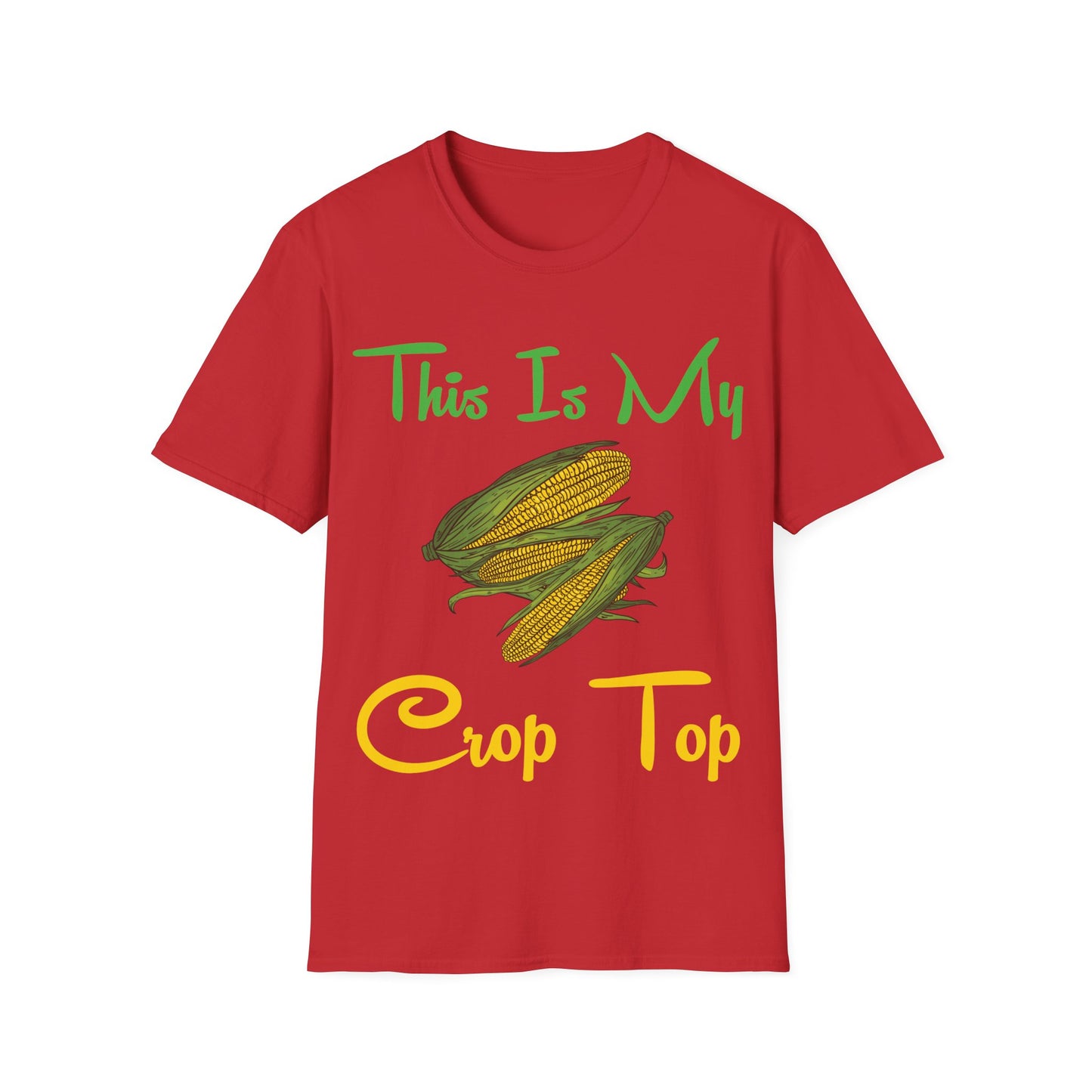 Funny This is my Crop Top Farmer Farming Corn Lover Pun Joke T-Shirt