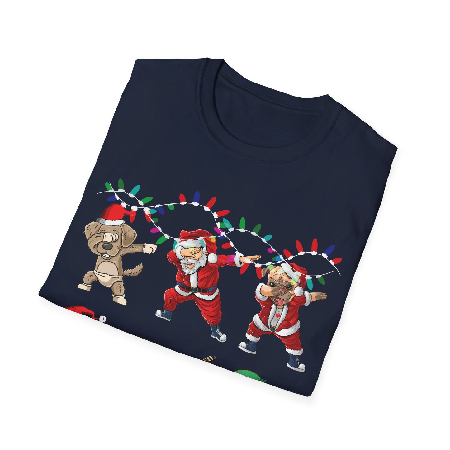 Christmas Dabbing Santa Elf Unicorn and Friends Boys Kids Dab Xmas T-Shirt Men Women