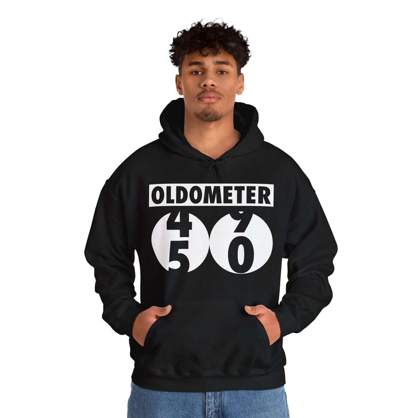 Funny Oldometer Odometer 50th Birthday Gift 50 yrs Old Joke Hoodie For Men Women Hoodie