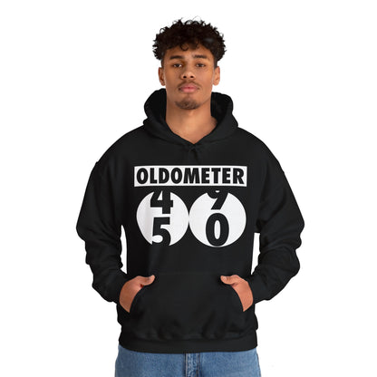 Funny Oldometer Odometer 50th Birthday Gift 50 yrs Old Joke Hoodie For Men Women Hoodie