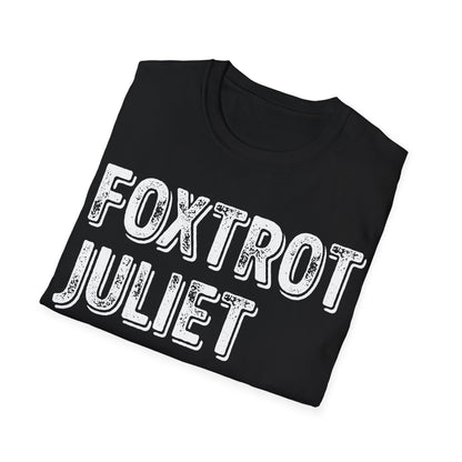 Retro Vintage Foxtrot Juliet Bravo T-Shirt For Men Women