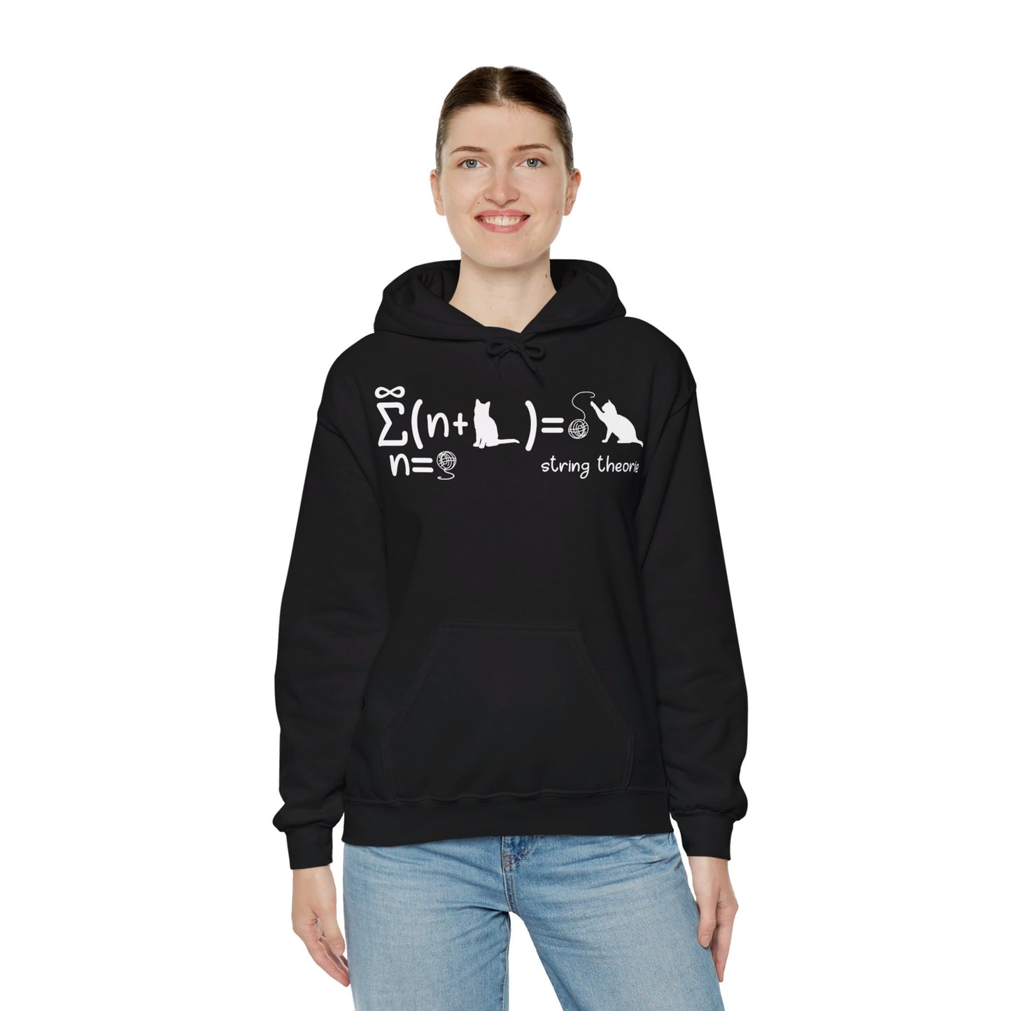 Funny String Theory Science Nerd Physics Schrodinger's Cat Hoodie For Men Women Hoodie