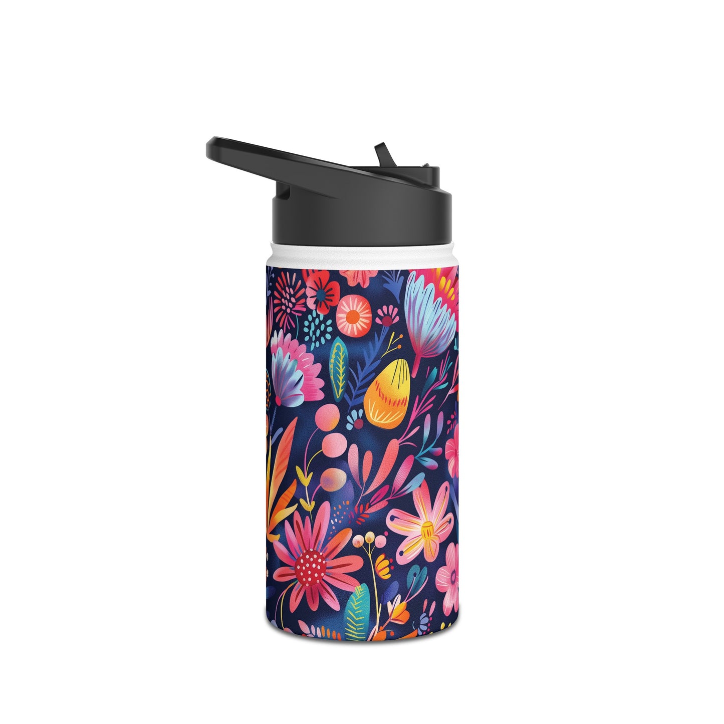 Fantasy Wonderland Pattern Stainless Steel Water Bottle with Twist-on Lid and Double-Wall Vacuum Insulation