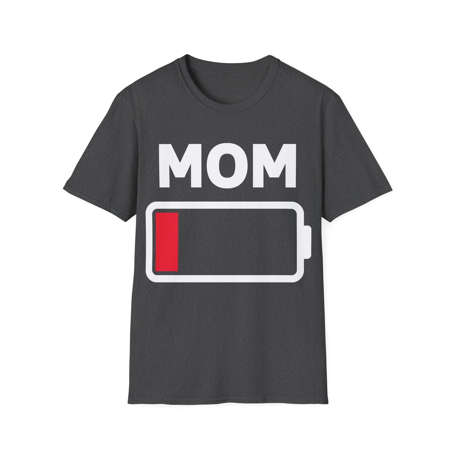 Funny Mom Tired Low Battery Mothers Day T-Shirt