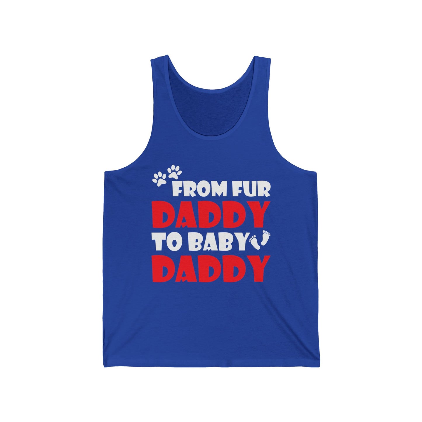 From Fur Daddy To Baby Daddy - Dog Dad Fathers Pregnancy Tank Top