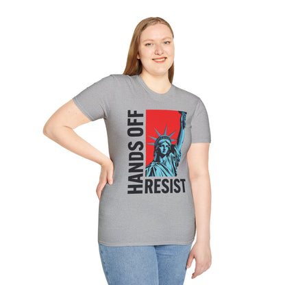 Resist Statue of Liberty Hands Off Resistance Protest T-Shirt For Men Women