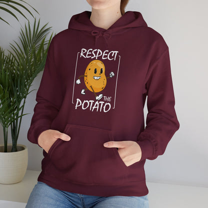 Funny Respect The Potato Gift Men Cute Root Vegetable Lovers Vegan Hoodie For Men Women Hoodie