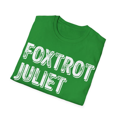 Retro Vintage Foxtrot Juliet Bravo T-Shirt For Men Women