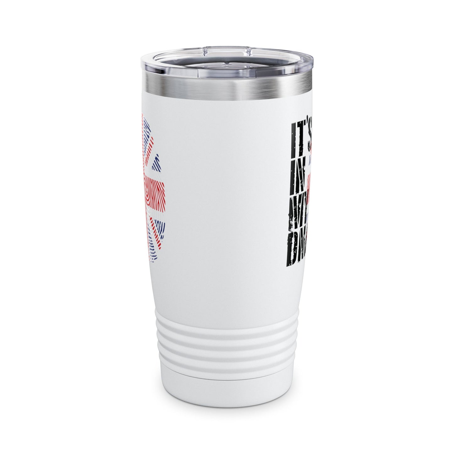 Funny Its In My DNA British Flag England UK Britain Union Jack Tumbler For Men Women Tumbler