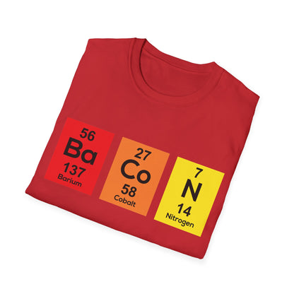 Funny The Chemistry of Bacon T Shirt Funny Nerdy Periodic Table Science