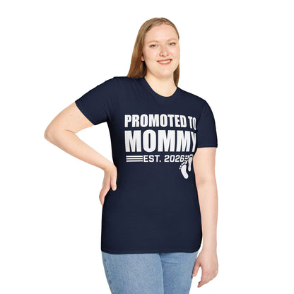 Promoted To Mommy 2026 Pregnancy Announcement Mothers Day Mom To Be T-shirt