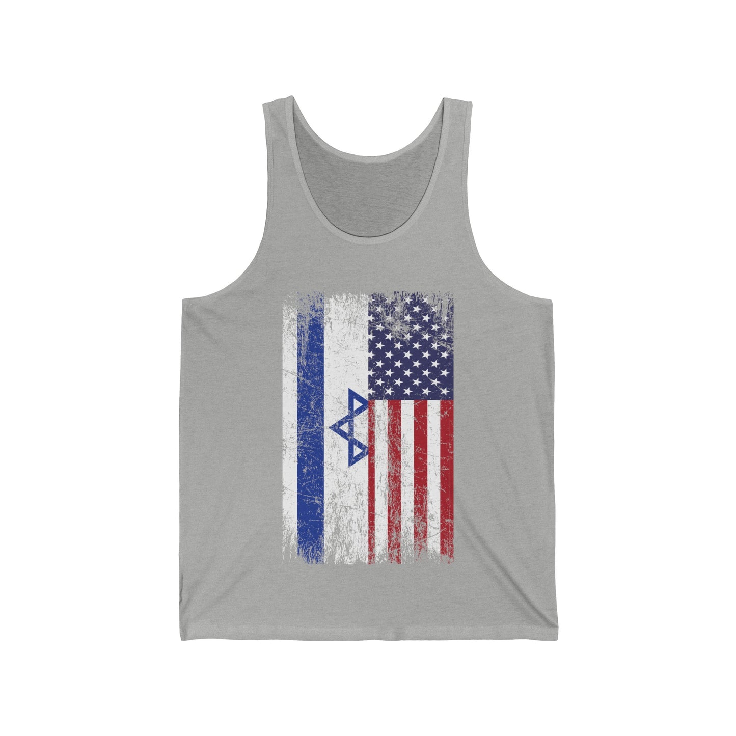 Israeli American USA Flag Tank Top Pride Israel USA Tank Tops For Men Women