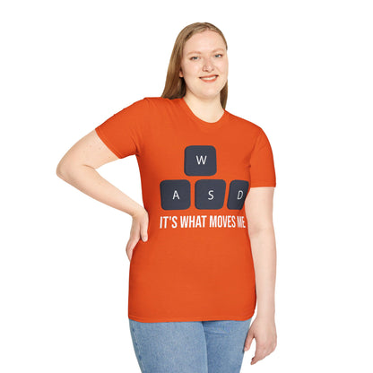 WASD It's What Moves Me Funny Computer Video Games Gamer PC Gaming T-Shirt