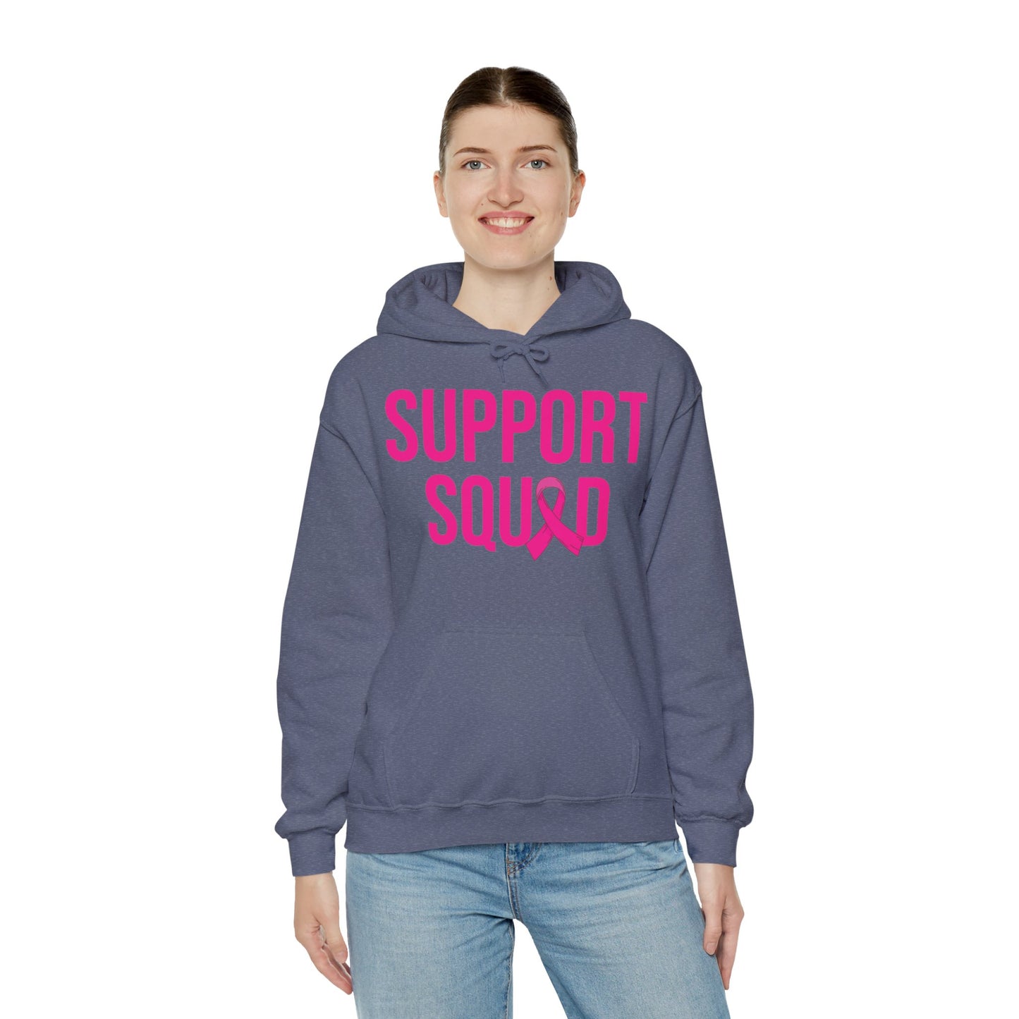 Support Squad Breast Cancer Warrior Awareness October Pink Hoodie