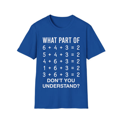 Funny What Part of Baseball Dont You Understand School Team T-Shirt for Men Women Kids