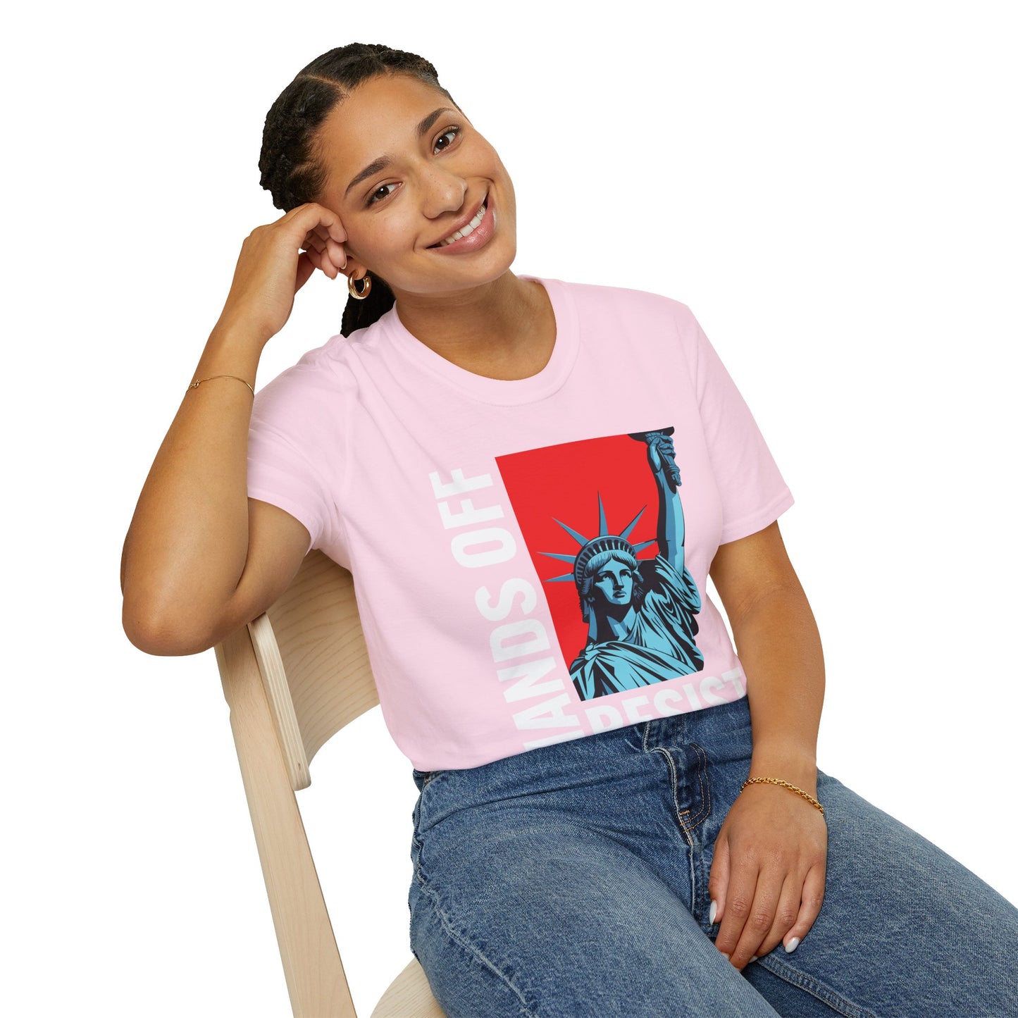Resist Statue of Liberty Hands Off Resistance Protest T-Shirt For Men Women