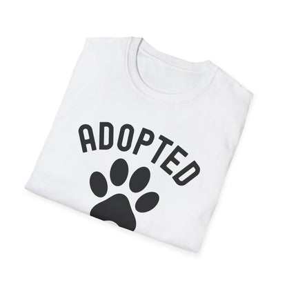 Funny Adopted Is My Favorite Breed Adopt Dog and Cat Lover T-Shirt For Men Women Travelers