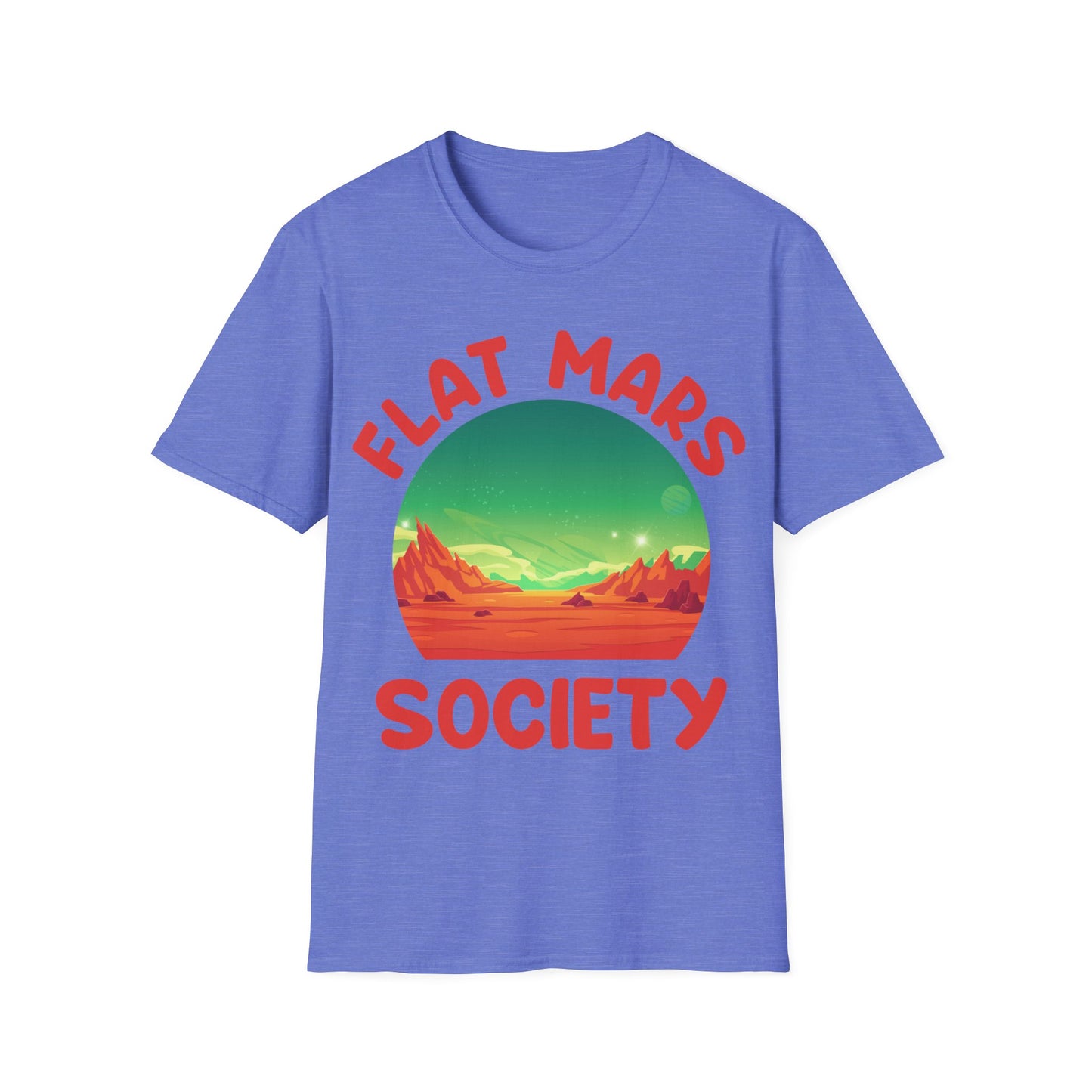 Flat Mars Society Space Astronaut Astronomy Science T-Shirt Men Women