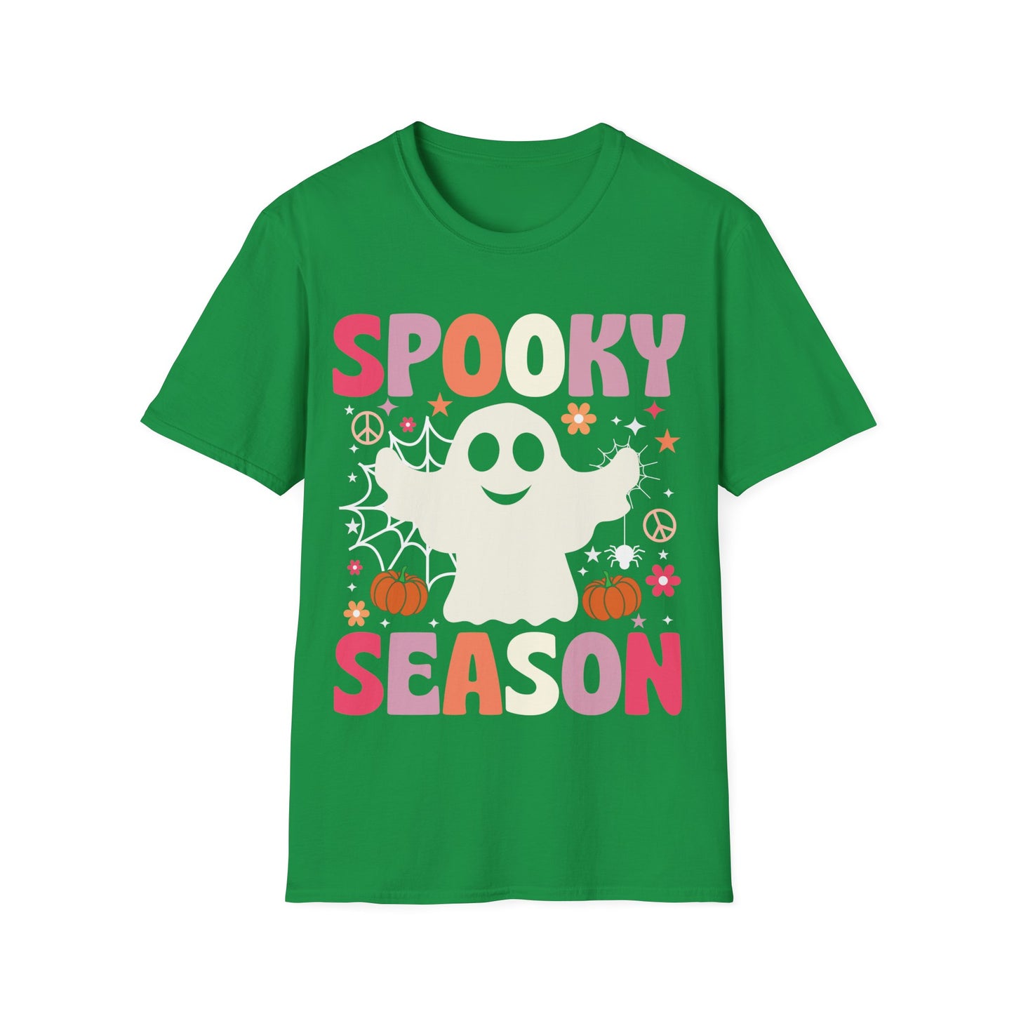 Groovy Spooky Season Cute Ghost Pumpkin Halloween T-Shirt For Men Women Kids